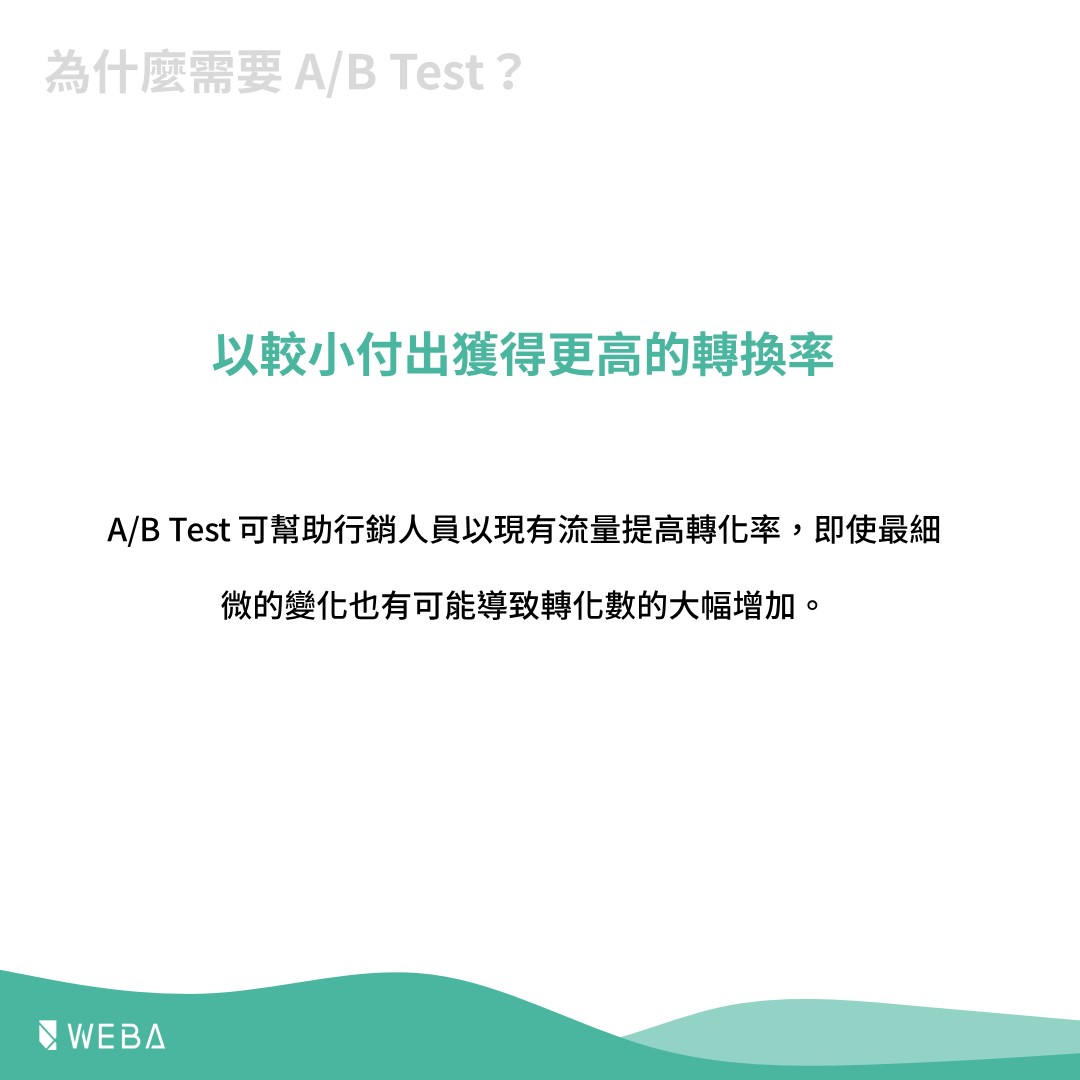 A/B Test 低成本 高轉換 流量 