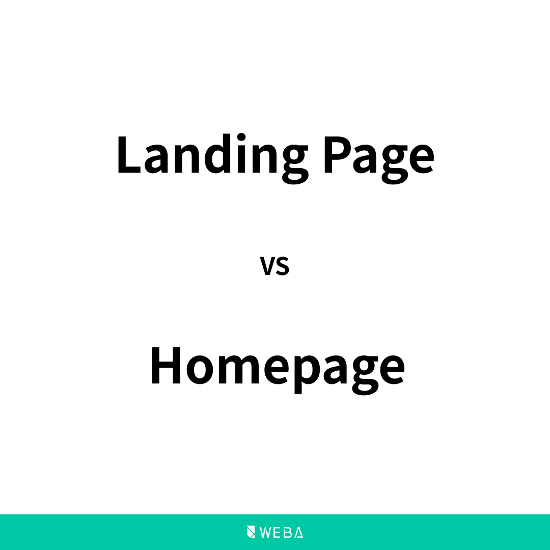 Landing Page Construction｜landing page vs home page
